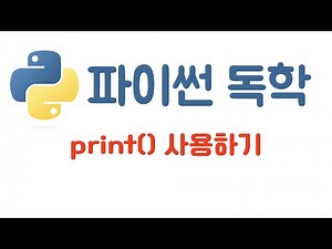 [Python] 2. print() 표준 출력 사용하기