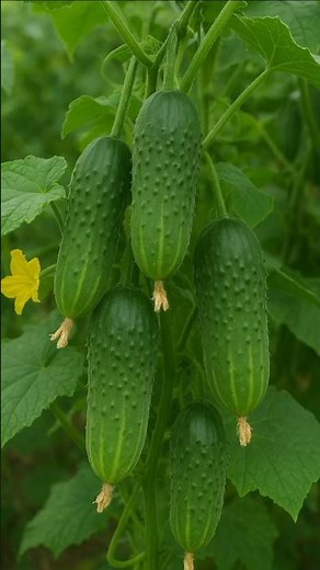 Cucumber Harvesting 🌱 #garden #gardening #farming #cucumber