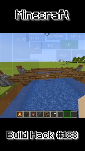 Minecraft Build Hack #188 Bridge #minecraft #buildhacks #lifehacks #viralvideo #shorts