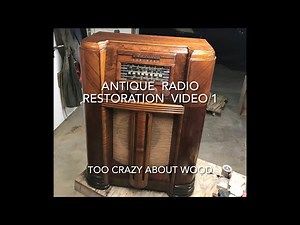 Antique radio cabinet restoration video 1