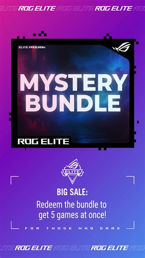 Head over to ROG Elite to redeem the mystery bundle. 🤫👀 #ROGElite | ASUS Republic of Gamers