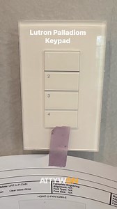 Check out this Lutron Palladiom keypad with engraved white glass buttons we installed for a client! Palladiom keypads and thermostats are designed to seamlessly blend with any interior, available in a variety of metal, glass, and matte polymer finishes. Contact ATTYWON today to get yours! #lutron #customkeypad #smarthomes #attywon #homeautomation | All The Technology You Want Or Need (ATTYWON)