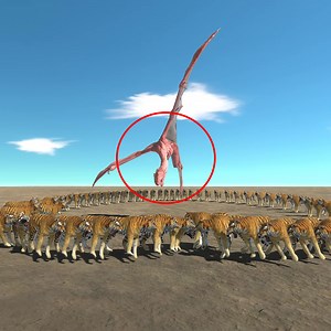 Wyvern vs 100 Tigers - Animal Revolt Battle Simulator | Gameroom