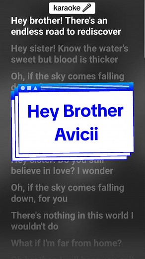 Sing Along to Hey Brother by Avicii | Karaoke Lyrics