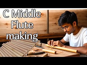 C middle Flute Full making video with measurement