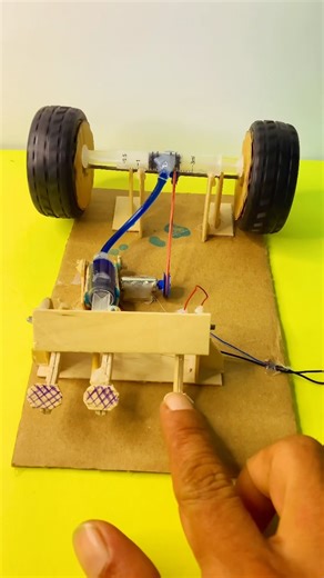🚗 DIY Mini Car with Real Brakes & Accelerator | Powerful Hydraulic Project! 😱💧