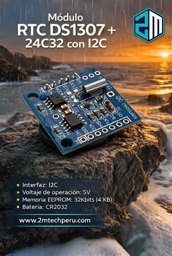 Modulo RTC DS1307 + 24C32 con I2C #2mtechperu #arduino #huánuco