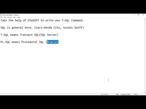 Part 1 : Writing Complex T-SQL Logic (Joins, Subquery, Group By ,CTE) & Fixing Error by ChatGPT AI