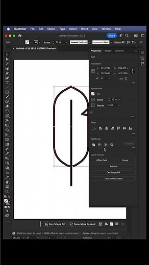 How to Make Feather Line Icon in Illustrator 🪶 (30 sec) #Shorts #icon