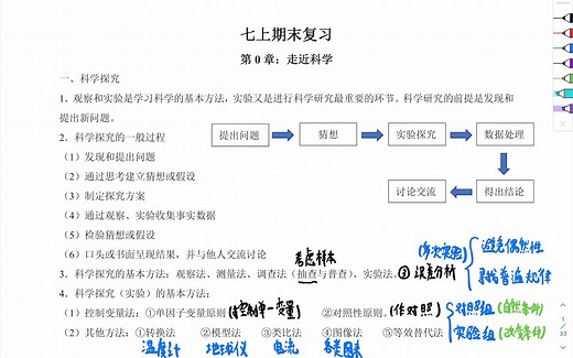 七上科学期末复习