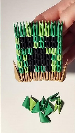 Minecraft origami mob tutorial 😐 #minecraft