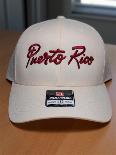 Puerto Rico Embroidered Script Hat - Etsy