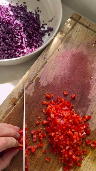 Pomegranate and Red Cabbage Chopped Salad Recipe