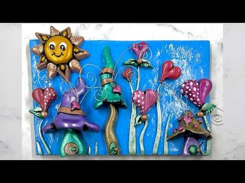 POLYMER CLAY PROJECT TUTORIAL: HEART & MUSHROOM FAIRY TOWN