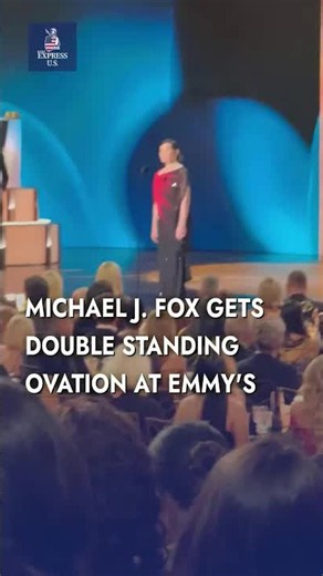 Michael J Fox receives emotional standing ovation at the Emmy Awards