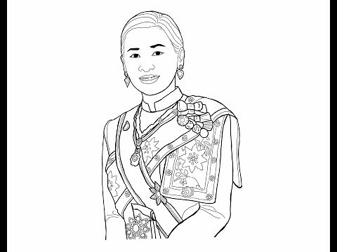 วาดรูป สมเด็จพระราชินีสุดทิดา ราชินีในราชกาลที่ 10