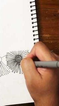 flower line drawing pt.1 🌼✨️ #artprocess #sketchbookstudy #sketchbookpages