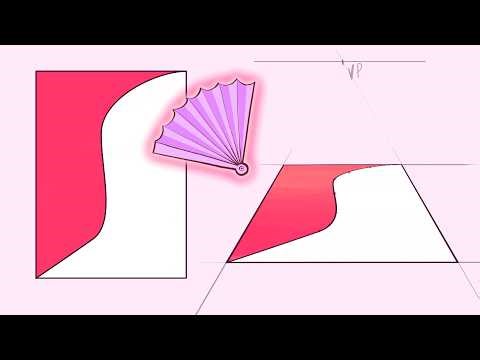 DIGITAL vs PAPER: How to draw a CURVE in perspective