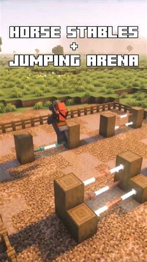 Minecraft Horse Stables + Jumping Arena Tutorial