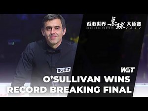 O'Sullivan Wins Record Breaking Final | Hong Kong Masters 2022