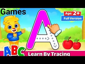 Toddler Learning game first word ABCD, tracing alphabet learning game toddler ABCD colors tracing,