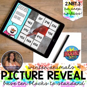 2NBT3 Reveal a Picture Boom Cards™ Read and Write Numbers | Distance Learning