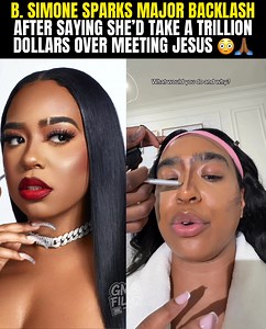 B. Simone sparks major backlash after saying she’d take a trillion dollars over meeting Jesus 😳🙏🏾Y’all think she went too far or just speaking her truth? #bsimone | GMB FILMZ