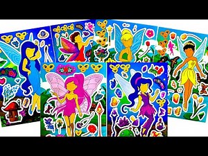 DISNEY PRINCESS STICKER BOOK MAKEOVER | CINDERELLA, BELLE, SNOW WHITE, ARIEL FUN STICKER ACTIVITY