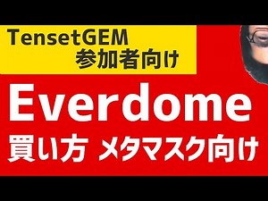 Tenset GEM 参加者向け メタマスク Everdome買い方 テンセット エバードーム プレセール