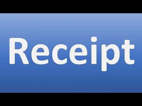 How to Pronounce Receipt