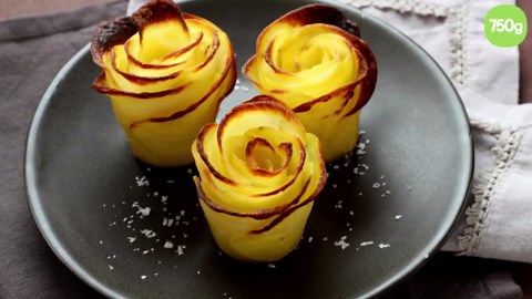 Recette Pommes de terre en forme de roses - 750g.com