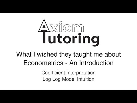 113 Coefficient interpretation Log log model intuition