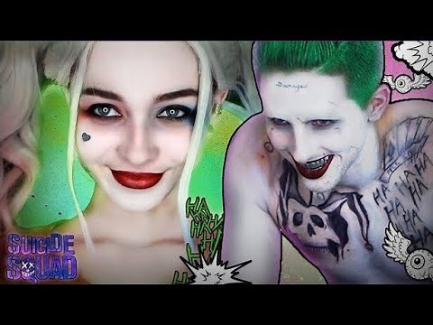 Joker and Harley Quinn Transformation Makeup Tutorial