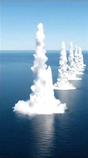 Terrifying Ocean Nuke Line Simulation