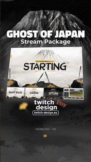 Animated Ghost of Yotei inspired Twitch Overlay Stream Package #gaming #shorts #streamer #twitch