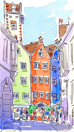Urban Sketching A German Town!