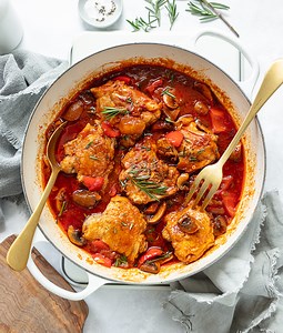 Stovetop Chicken Cacciatore — Ready in under an hour!