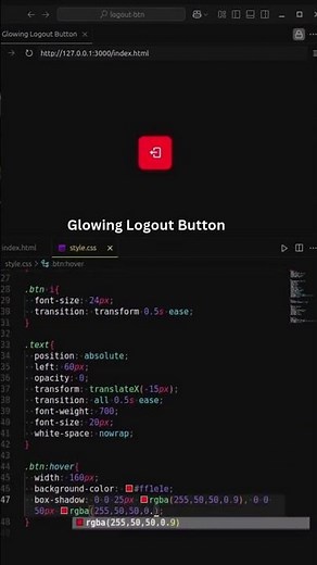 🔥 Logout Button with Icon Hover Effect ✨ | HTML & CSS | #html #css #hovereffect #button