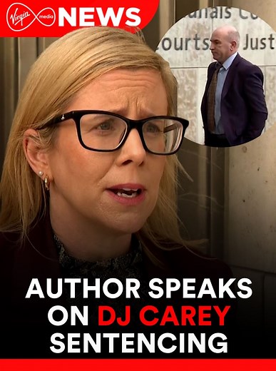 🗣️“I would like to say to those victims today, well done.” Eimear Ní Bhraonáin, author of The Dodger: DJ Carey and the Great Betrayal, speaks to Virgin Media News following the sentencing of former Kilkenny hurler DJ Carey to five and a half years in prison for pretending he had cancer and defrauding more than 20 people. More on #VMNews | Virgin Media News