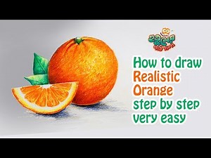 Orange drawing | realistic orange drawing