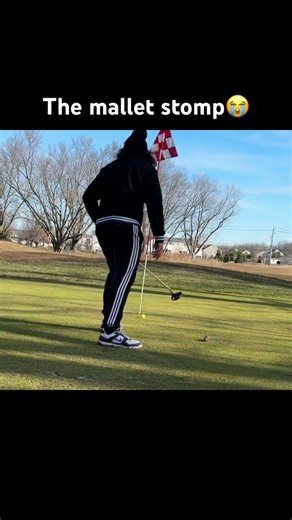 The mallet stomp😭 #golf #golfswing #golfer #shorts