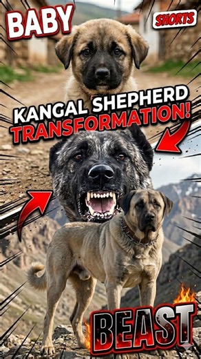 🐺 Kangal Baby Transformation to Beast 💪 | From Cute Puppy to Ultimate Guardian #Shorts