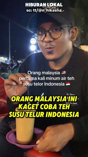 Orang Malaysia Ini Kaget Coba Teh Susu Telur Indonesia #reaksibule #bule #shorts