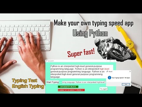 Make Typing Speed App using Python | Complete project with source code | Tkinter - GUI Toolkit