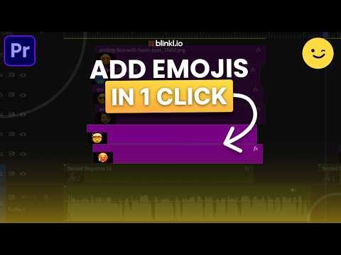 HD Emojis in Premiere Pro in 1 Click — Emoji Picker Tutorial