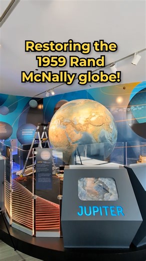 Our beloved Earth globe got a refresh last summer! After over half a century of being loved by our guests, this earth globe got a well-deserved restoration from our friends at Third Coast Conservation. Come see it for yourself in our exhibit, Other Worlds. 🌎 | The Adler Planetarium