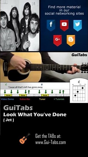 How to play Look What You've Done 💔 (Short Version) - Jet / Guitar Lesson / GuiTabs