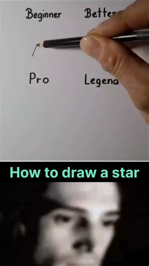 How to draw a Star: Beginner vs Legend! #shorts #ytshorts #facts #trendingvideos #youtubeshorts