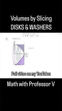 Volumes by Slicing aka Cross Sections! BEST EXPLANATION #mathwithprofessorv #calculusvideos #maths