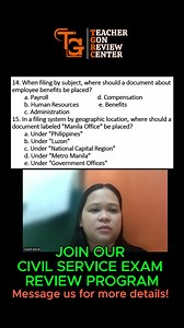 10K views · 224 reactions | CSE REVIEW: Clerical Ability Enroll ka na sa aming Civil Service Exam Online Review Program for only 799 pesos. To enroll: https://forms.gle/VrnzbsKSep631XWt9 Message us here: m.me/TeacherGonCSE #teachergon #csepasser #civilservicespreparation #teamteachergon #TGRC #NAPOLCOMPasser | Teacher Gon Review and Tutorial Center | Facebook